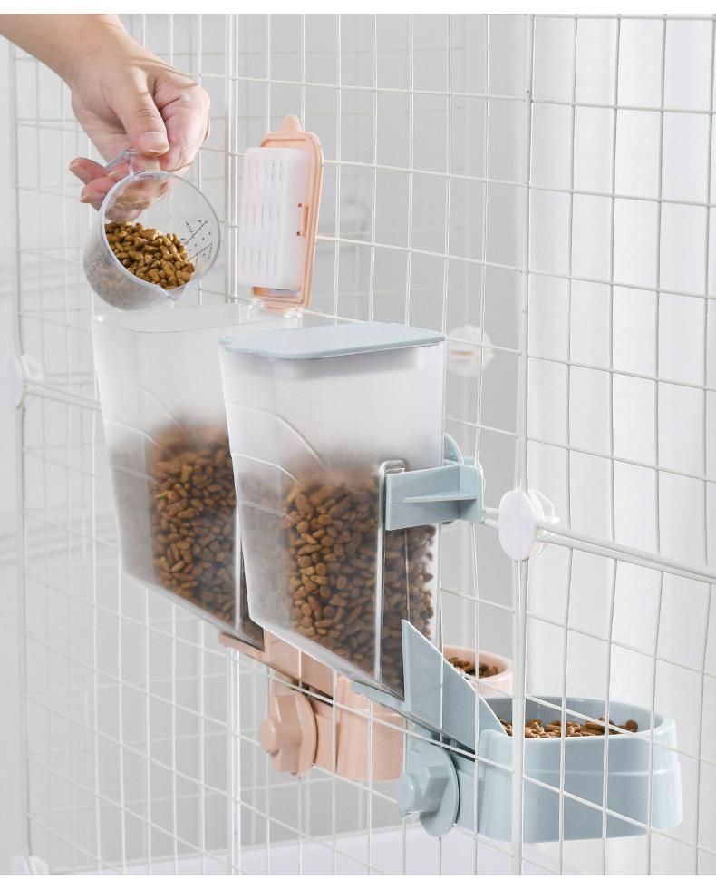 Whole Set Saparating Water and Food Plastic Material Pet Bowl