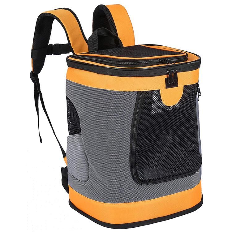 Factory High Quality Backpack Pet Bag with Side Mesh Bag Pet Backpack with Mesh Window