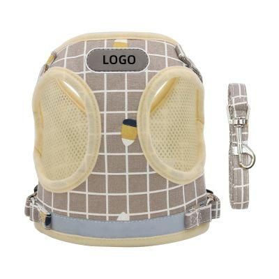New Arrival Glow in The Dark Recycled Air Mesh Custom Dog Harness and Leash