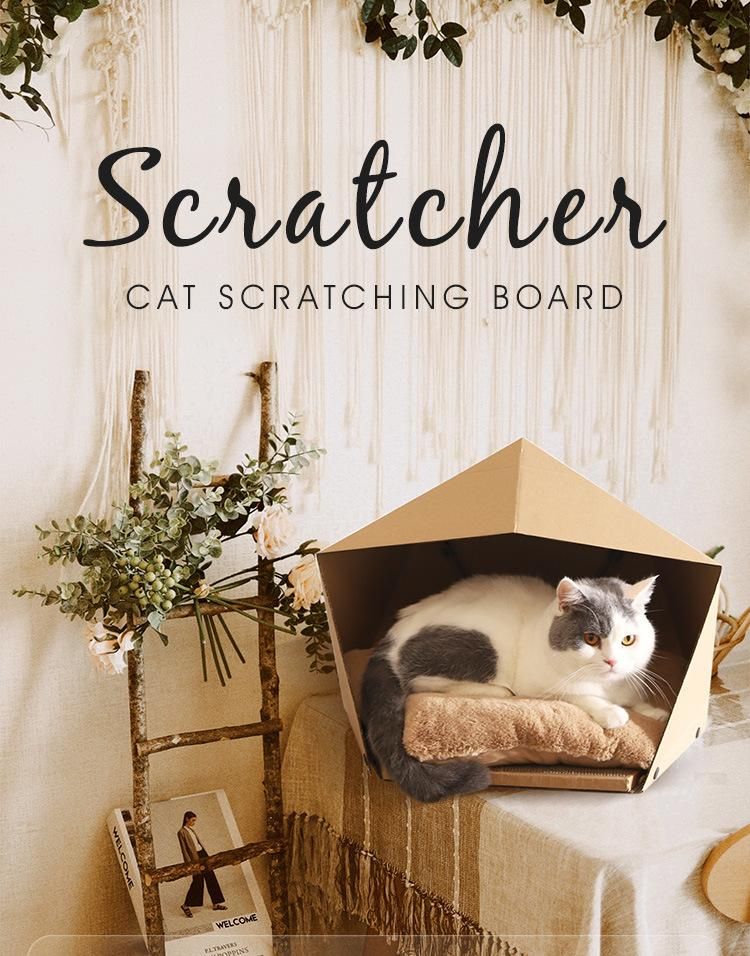 Multi-Functional Funny Cat Scratching Board Cat Bed House