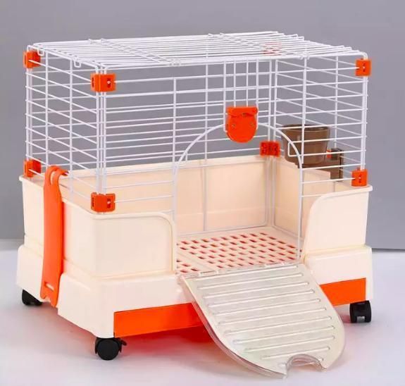 China Animal Cages Factory Supplier Hot Sale Portable Folding Iron Breeding Pet Cage