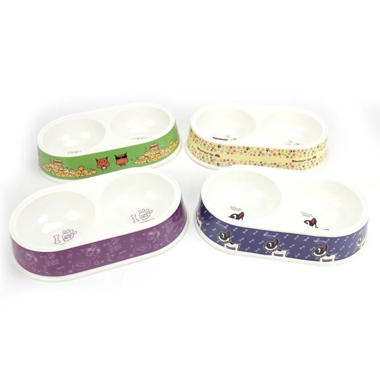 Environmental Friendly Fashion Design Double Bamboo Fiber Pet Bowl