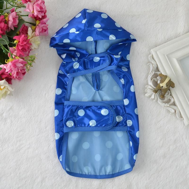 Xs XL Dog Rain Coat Dog Clothes Waterproof Color Spots Pet Dog Poncho Raincoat with Package Bag