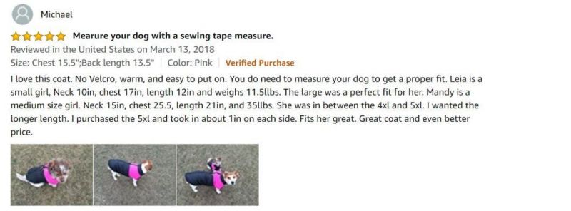 Waterproof Double D Ring Warm Dog Coat
