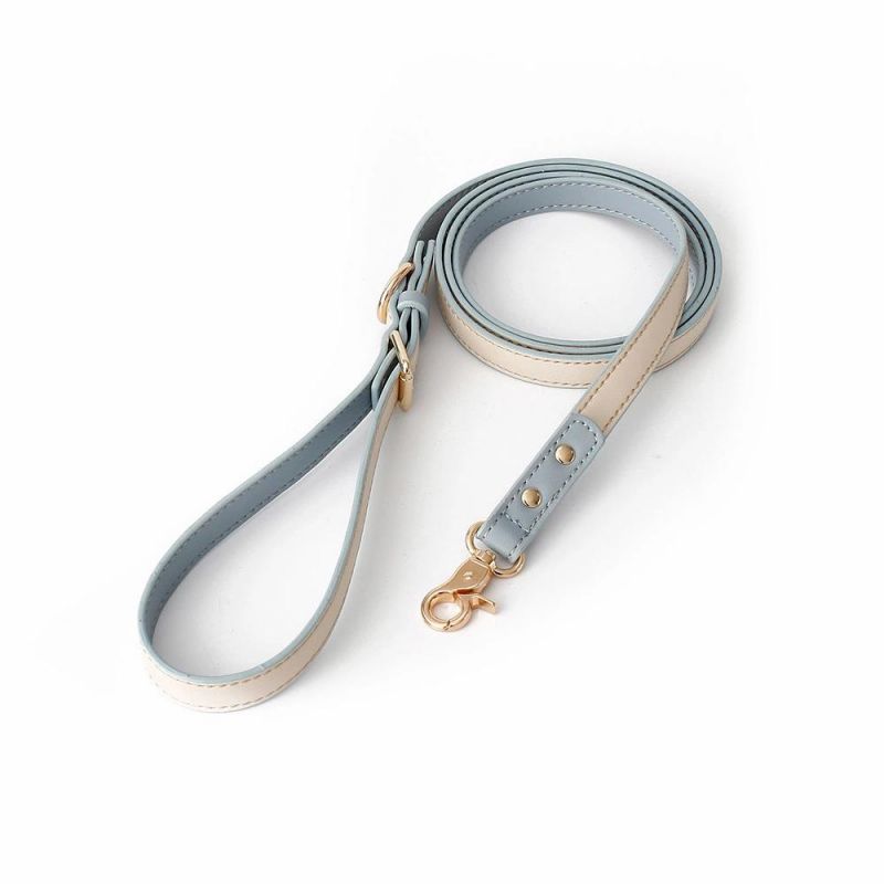 Hot Sale Amazon Pet Products Dropshipping Designer Personalized Luxury Vegan PU Genuine Leather Pet Dog Leash