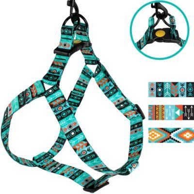 Adjustable Dog Harness Tribal Pattern Step-in Small Medium Large, Comfort Harness for Dogs Puppy Outdoor Walking