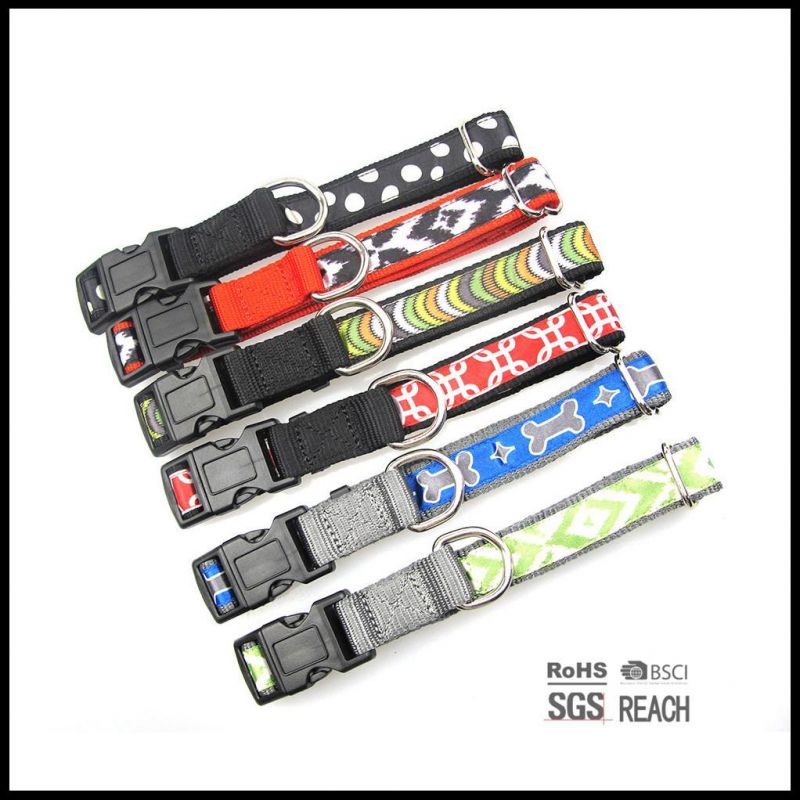 Fashionable Pattern Satin Ribbon Nylon Pet Dog Collars