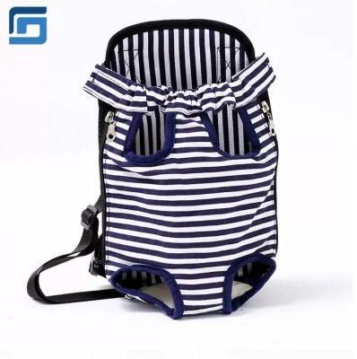 Pet Dog Carrier Front Chest Backpack with Black Blocked White Color