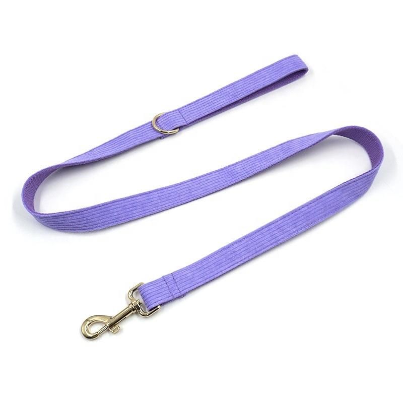 New Arrival High Quality Dog Collars Bowties Soft Corduroy New Design Colorful Dog Collar Lead Metal Buckle Dog Collar Leashes