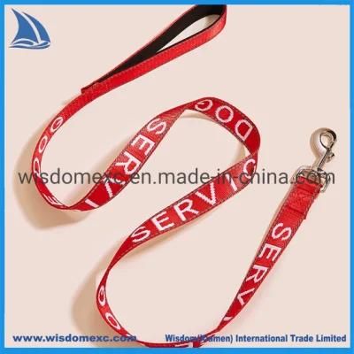 Red Jacquard Puppy Rope Utility Hands Free Leash
