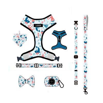 2021 Hot Sale Puppy Macaron Series Pet Harness and Collar Dog Clothes Pet Toys