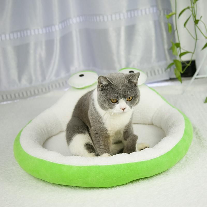 Animal Frog Shape Factory Wholesale Rest Improved Sleep Bed Skin Friendly Pet Bed Frog Shape Pet Bed