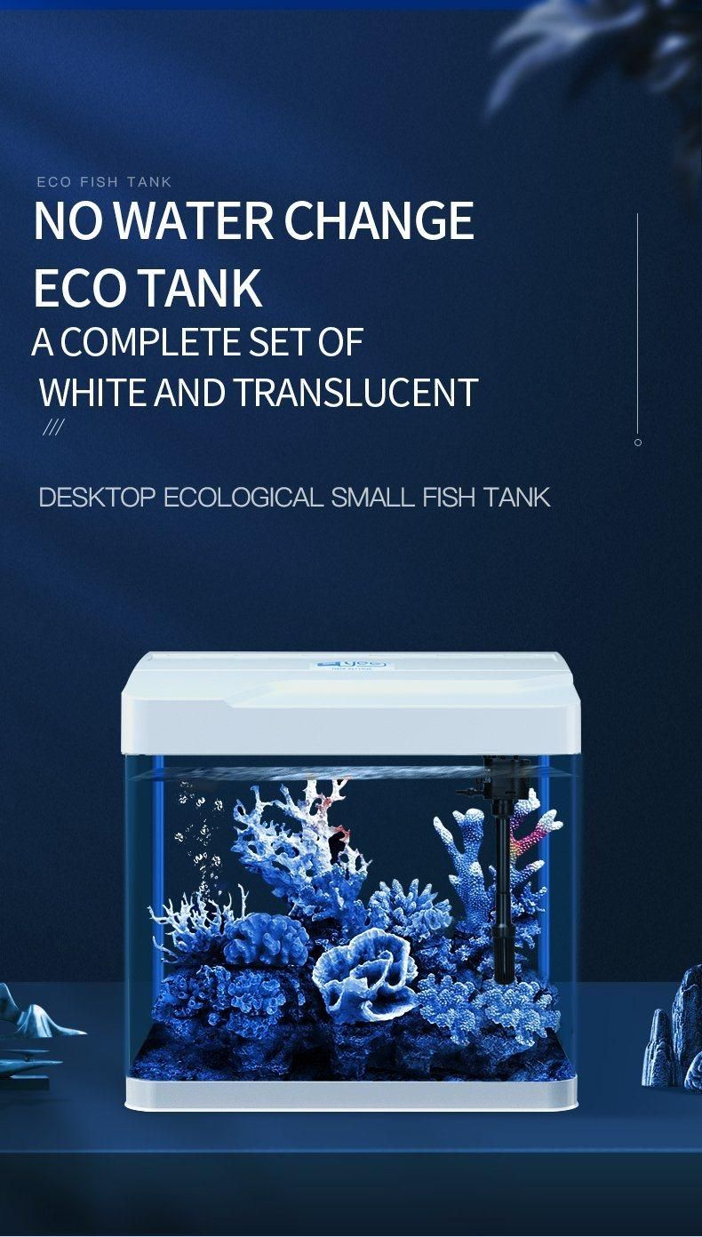 Yee Aquarium Decoration Small Glass Fish Tank No Water Change