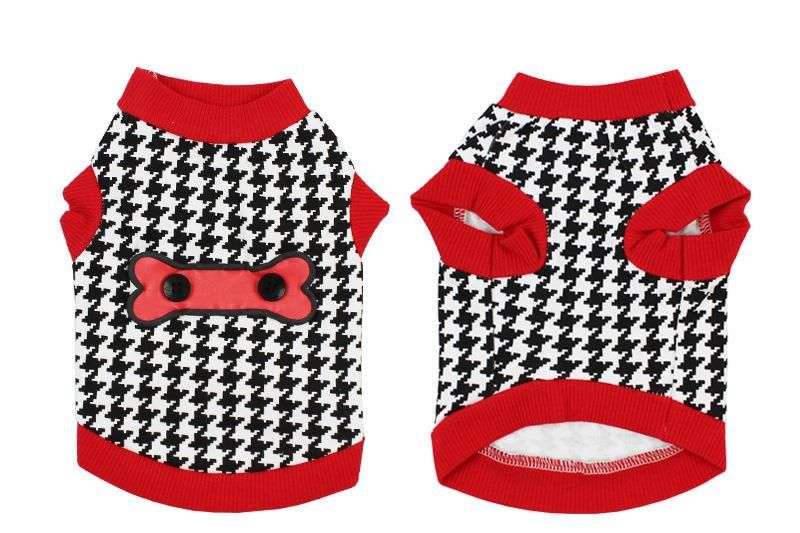 Wholesale Cotton Sleeveless Dog Vest Classic Style Teddy Pet Spring and Fall Clothing