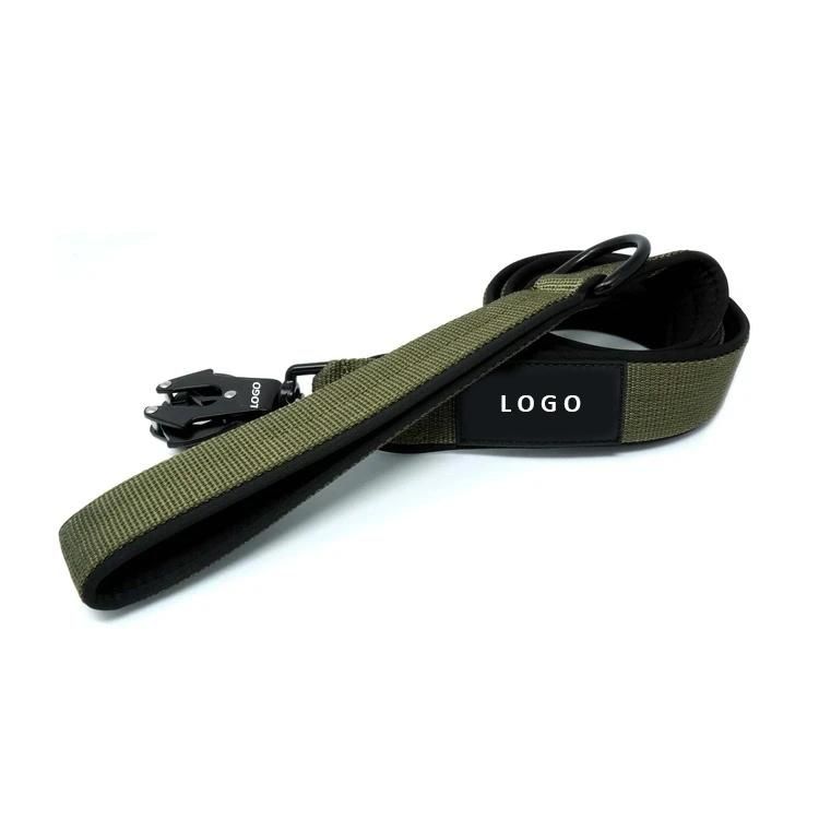 Customized Black Color Luxury Fashion Nylon Dog Leash Waterproof Durable Dog Lead for Walking Training