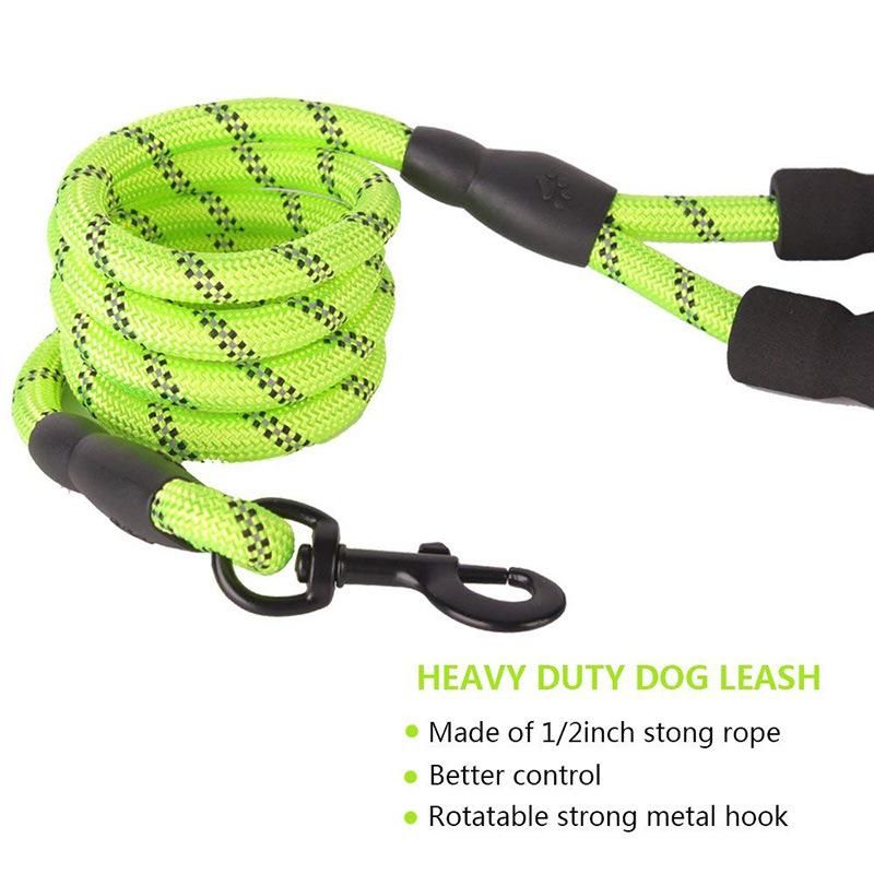 Large Dog Rope Reflective Leash Walking Pet Collar Traction Round Climbing Nylon Traction Leash