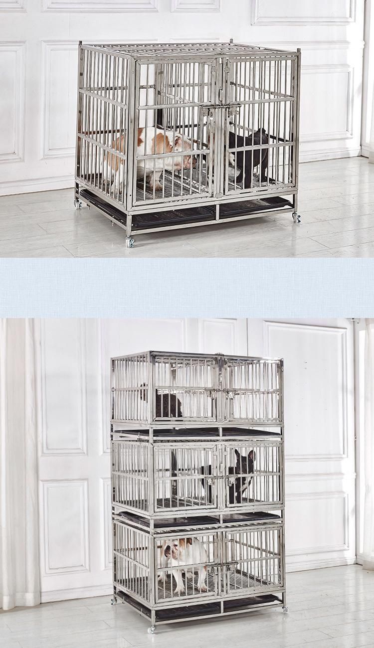 Multilayer Combination of Stainless Steel Foster Cage Pet Hospital Isolation Cage