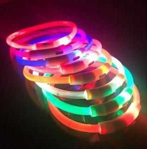 Silicone Cuttable LED Dog Collar USB Rechargeable