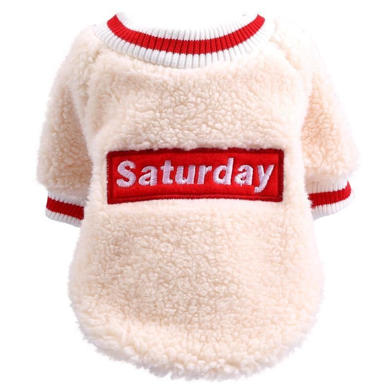 Customized Embrodiery Fleece Warm Coat Dog Accessories Apparel Pet Clothes