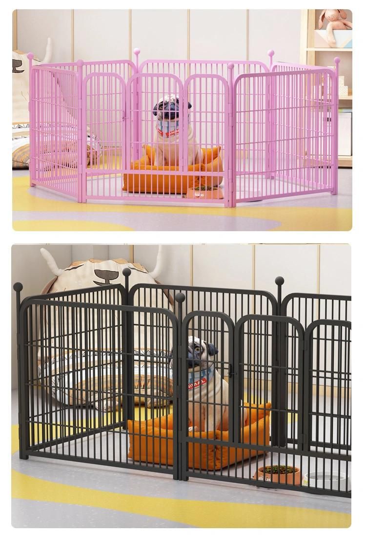 Factory Foldable OEM ODM Metal Fence 6 Panels Indoor Outdoor Pet Dog Playpen