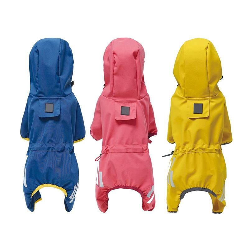 Multicolor Style All Inclusive Waterproof Rain Jumpsuit Large Dog Raincoat PU OPP Bag Fashion BSCI Pet Apparel & Accessories /