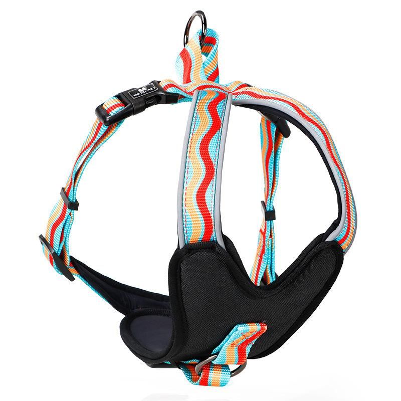 High Quality Pet Supply Printed Polyester Pet Harness Lightweight Pet Chest Harness