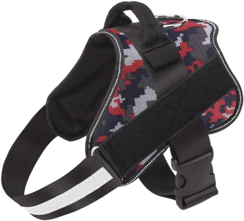 Tactical Dog Training Harness No Pulling Front Clip Reflective K9 for Purple Camo