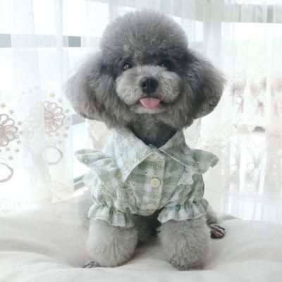 Custom Logo Luxury Designer Hawaii Style Floral Dog Beach T-Shirt Clothing Breathable Summer Pet Shirts Clothes