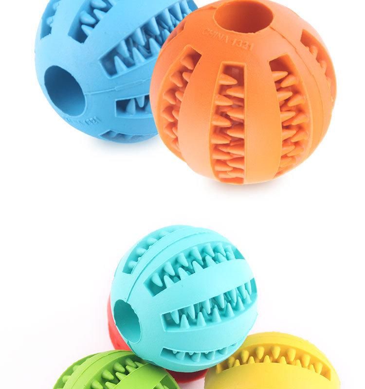 Dog Toy Interactive Silicone Chew Tooth Cleaning Ball