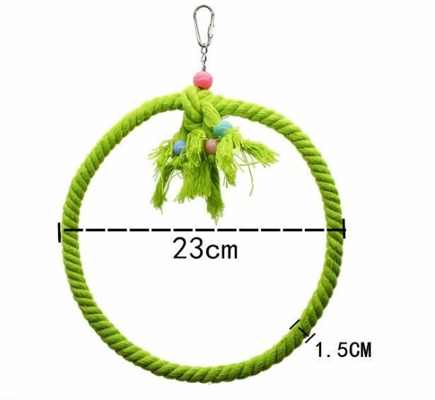 Pet Birds Teeth Care Chew Sticks Toy Colorful Parrot Bird Teeth Care Parrot Cotton Rope Bird Cage Toy Parrot Colorful Rope Ring