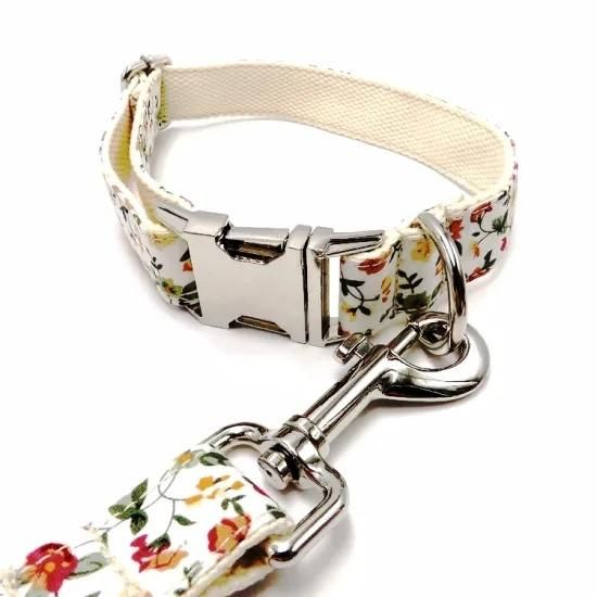 Fashion Design Personal Customlow Price Pet Collar with Matching Leash and Bow Tie