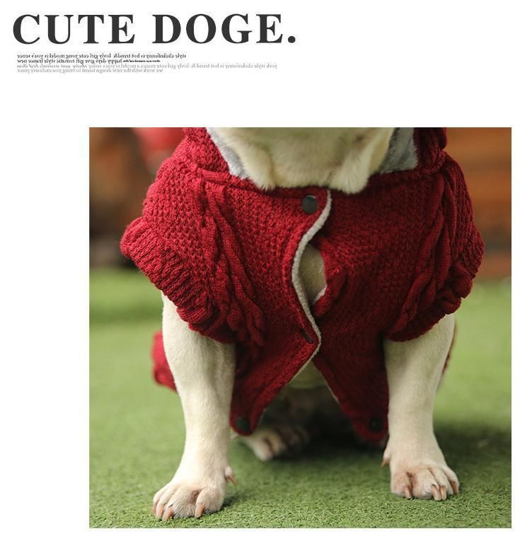 Warm Knit Pet Dog Apparel Fleece Dog Hoodie Pet Coat Pet Products