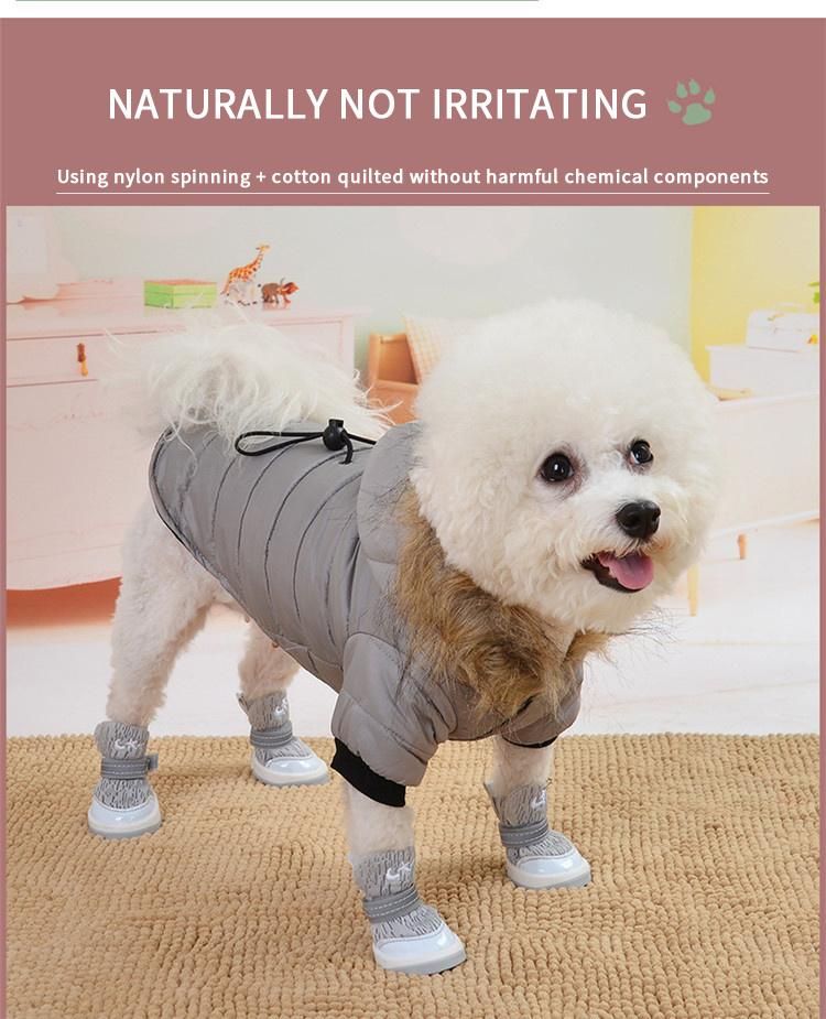 New Product Designer Dog Clothes Winter Pet Cotton Down Coat Dog Hoodie Outfit Clothing Sweater
