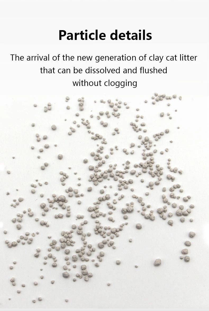 Fast Clumping Deodorization Low Dust Cat Sand Soluble in Water Cat Litter