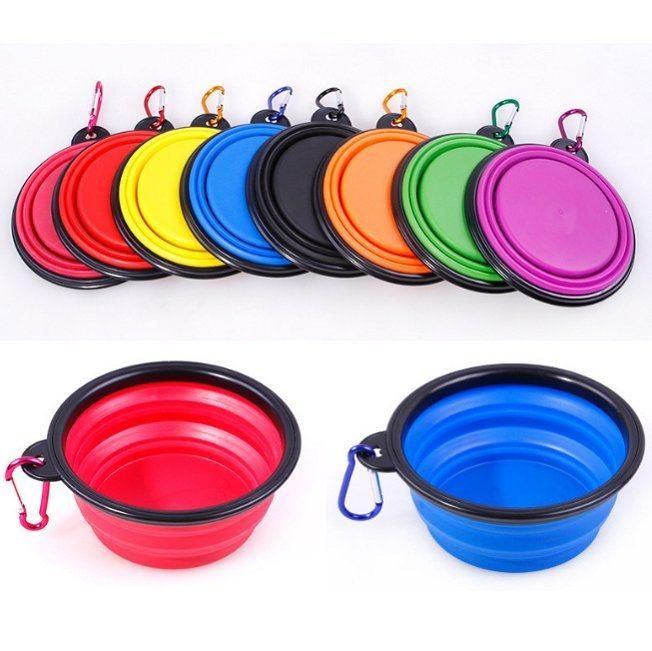 Hot Sale Silicone Folding Portable Travel Collapsible Pet Dog Bowl