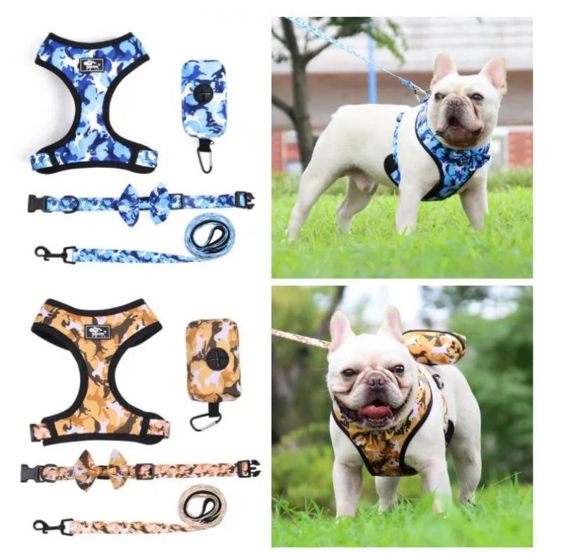 Factory Hot Sale Adjustable Breathable Soft Comfortable Safety Dog Pet Harness Polyester Pet Harness