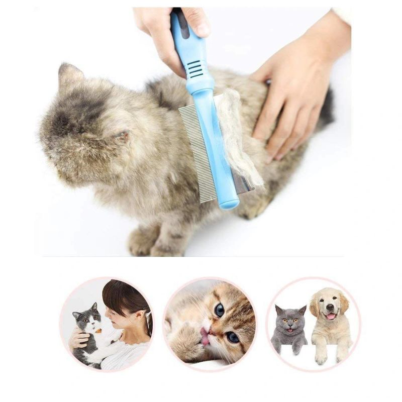 Fashionable Pet Cat Dog Puppy Comb Hair Shedding Removal Cleaning Brush Grooming Rake Tool Pet Hair Combs Brushes