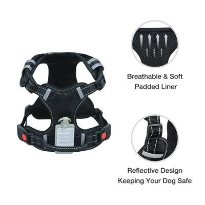 Dog Harness No Pull Adjustable Pet Reflective Oxford Soft Vest Dog Harness