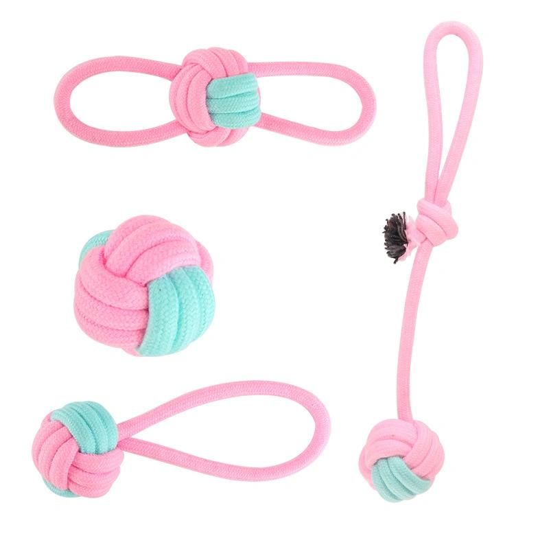 Rope Durable Braided Bone Bites Knot Rope Chew Toy