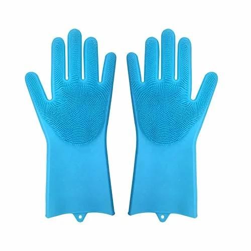 Reusable Dishes Car Bathroom Washing Pet Bathing Gloves  Silicone Washing Glove