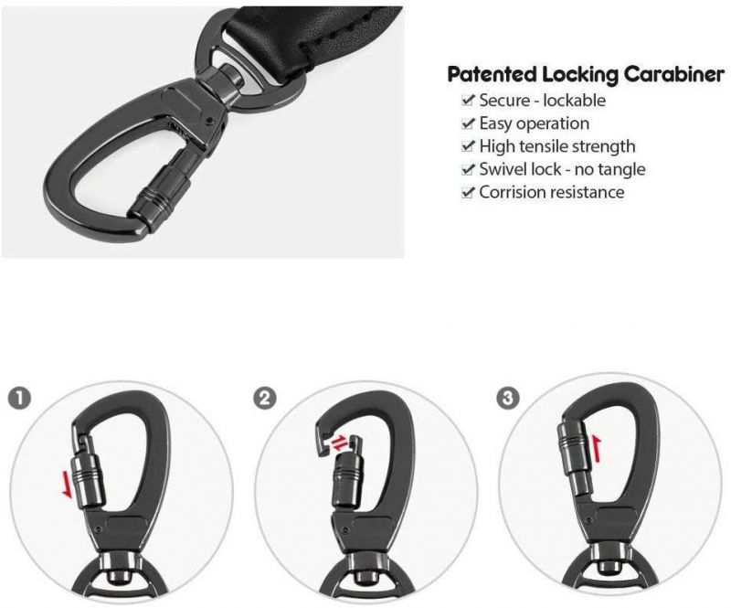 Adjustable Soft Leather Strap Cotton Rope Lead