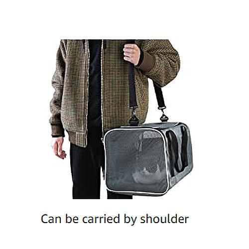 Cat Carrier Bag, Airline Approved Dog Carrier for Small Dogs, Collapsible Pet Travel Carrier for Puppy
