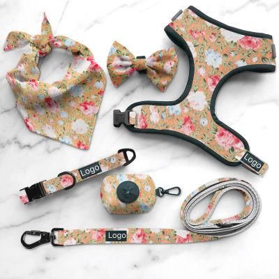 Green Polyester Custom Individual Package Soft Dog Harness Pet Supply