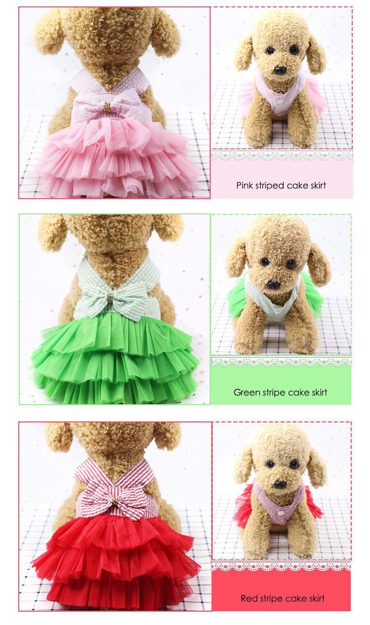 2020 Summer Pet Dog Dress Wedding Dress Skirt Clothes for Dogs Princess Pet Dog Clothes