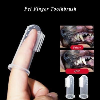 Translucent Silicone Pet Dog Cat Finger Toothbrush