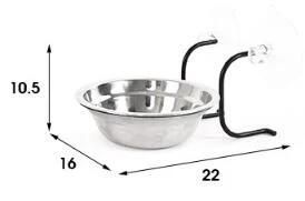 Suction Cup Windowsill Bowl 304 Stainless Steel Bowl Hanging Bold Iron Craft Pet Bowl Cat Bowl