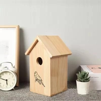 Factory Custom Creative DIY Bird Nest Handmade Solid Wood Bird House Pastoral Style