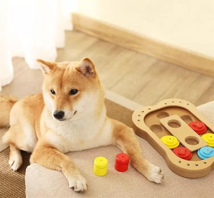 Smart Dog Wooden Training Feeder Puzzle Interactive Toy