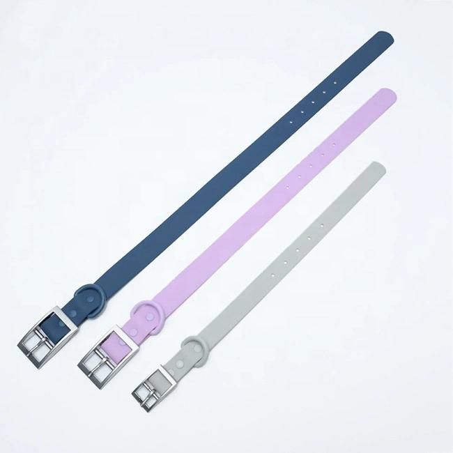 Designers Adjustable Dog Pet Collar Supplies Luxury Lightweight Waterproof PVC Dog Collar with Logo