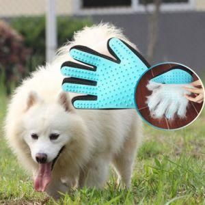Pet Massage Gloves with Flannel on The Back